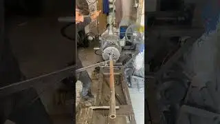 Young Artisan Creates Spring on Lathe: Witness the Skill & Process! #Metalworking #MakingThings #diy
