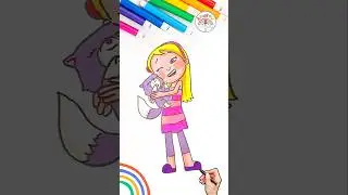 Draw PAW Patrol Cute | PAW Patrol Katie and Cali Easy Tutorial 🌈👱🏻&zwj;♀️ #pawpatrol #forkids #short