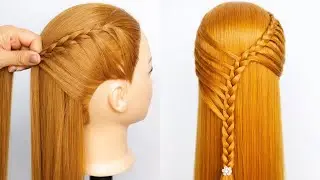Simple & Attractive Hairstyle for Girls | Easy Open Hair Birthday Party Look | No Heat Open Hair