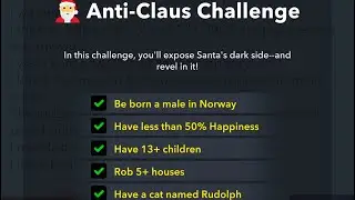 How to complete the Bitlife Anti-Claus Challenge!