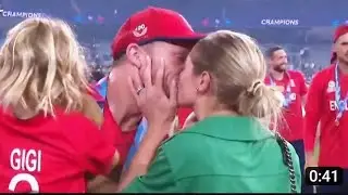 Josh butler kiss wife in front of everyone after winning T20 World Cup final match
