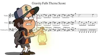 GRAVITY FALLS M&Uacute;SICA TEMA PARA VIOLINO-VIOLA-CELLO🎻 Partitura - Sheet Music