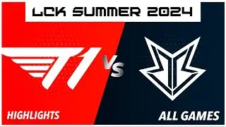 T1 vs BRO Highlights - ALL GAMES - LCK Summer 2024