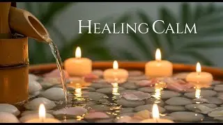 Calming Zen Cloud Ambience Bamboo Fountain and Candle Glow for Healing Meditation Sleep Balance