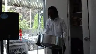 Steelpan player (pannist) performs for our NYC Premiere of 