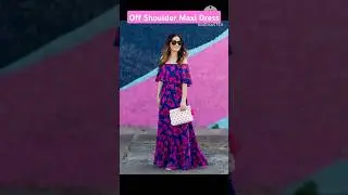 Off shoulder maxi dress #ytshots #viralvideo #offshoulderdress #maxidress