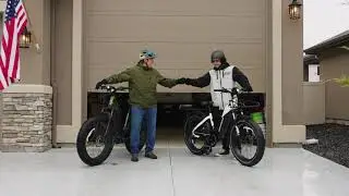 Riding Denago Fat Tire eBikes in Snow Season with Fat Tire eBike and Hunting eBikes