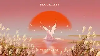 Procreate Timelapse &ndash; Angel at Sunrise | Wings Dissolving