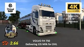 ETS2 ProMods 2.66 | Newcastle Upon Tyne to Aberdeen UK | Volvo FH 750 | Euro Truck Simulator 2 4K