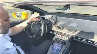 POV Lamborghini Huracan Yellow Spyder Drive in DUBAI!