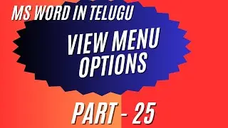Ms word -View menu options in telugu