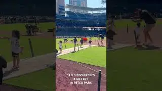 San Diego Padres- Kids Fest at Petco  Park, Kids run around the bases after the game #shorts #viral