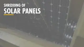 Shredding of solar panels with an UNTHA Shredder