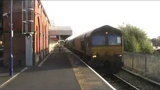 66023 & 66125 on 3S13 & 3S14 RHTT's at Grimsby Town - 27th October 2010