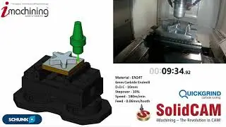 SolidCAM UK Learn & Lunch &ndash; OP10, iMachining using Quickgrind Tooling and Schunk Workholding