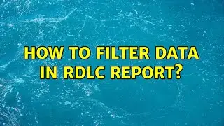 How to filter data in RDLC report? (2 Solutions!!)