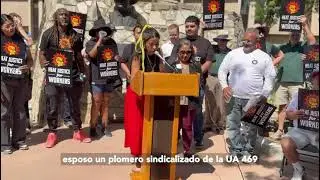 REp. Sandoval with HEAT Justice for Workers