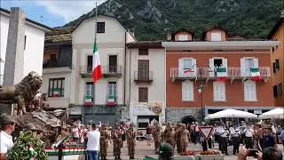 Cerimonia dell'alzabandiera al monumento ai caduti per il 2&deg; Reggimento Alpini 20230708 1046