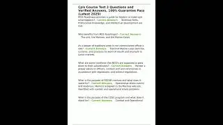 Cpls Course Test 3 Questions and Verified Answers 100 Guarantee Pass Latest 2025