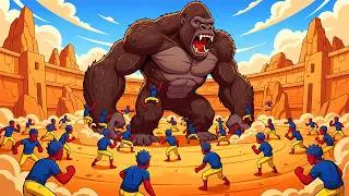 How Many Gorillas Does It Take To Beat My UNBEATABLE Army of Dudes! - How Many Dudes?