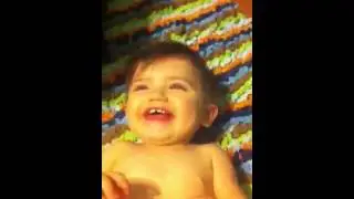 Parker laughs at stinky feet 12/25/2012