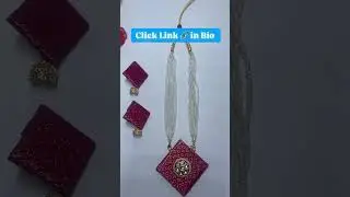 Handmade Fabric Jewellery#dm #youtubeshorts #wedding #necklace #fabricjewelry