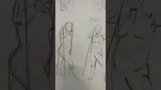 Day 3 anatomy life drawing class at National Art School Sydney Australia 8-10 minute poses