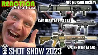 SHOT Show 2023 Airsoft | VFC M3 Carl Gustav, KWA Beretta PMX GBB
