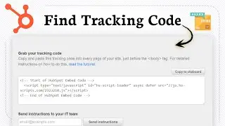 How to Find Tracking Code on Hubspot (Embed in Website)