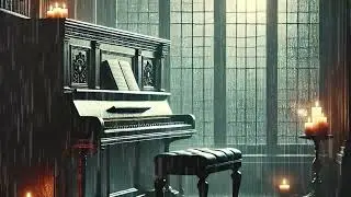 Melancholic Piano with Rain Sounds | Ambience Music (Dark Academia)
