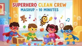 Попурри из песен про супергероев-уборщиков 🦸&zwj;♂️🧹🎶 | 10 минут веселых песенок про уборку и обучени...