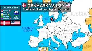 Denmark 🇩🇰 vs United States 🇺🇸 the most liked country in the world