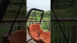 Patio Swing Chair,Outdoor Porch Swing with Adjustable Canopy and Durable Steel Frame for Patio