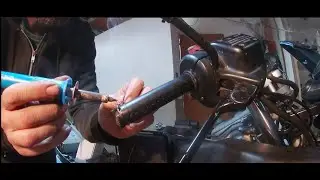 BMW K1200 RS Reparaci&oacute;n de pu&ntilde;os calefactables.  Heated Grip Repair.BMW K1200 RS Heizgriff Reparatur