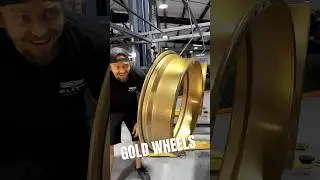 Gold touch?? Just finished powder coating these wheels 👀#gold #wheels #shopping