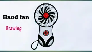 Hand fan drawing easily/how to draw hand fan  step by step/fan drawing/fan draw/সহজে পাখা আকাঁর