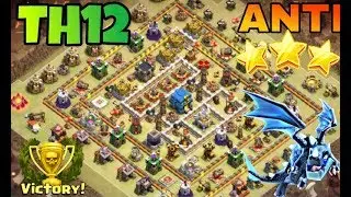 Best New Th12 War base 2018 + Replays Anti Electro Dragon, Anti 3 Star, Anti Queen Walk
