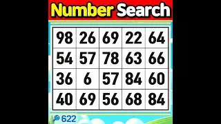 Number Search #622 Don’t let your youth make you complacent.【Match | brain game | puzzle 】