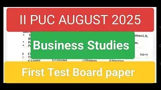 2nd PUC Accountancy FIRST TEST BOARD PAPER AUGUST 2025