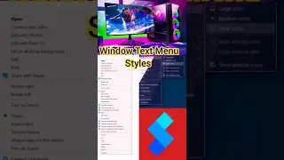 Unveiling the Secrets of Window Context Menu Style #shorts