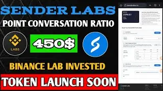 Sender Labs Mining END । SenderLabs Point Convert । Binance Sender Airdrop Update