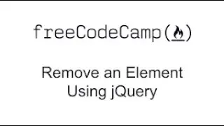 Remove an Element Using jQuery