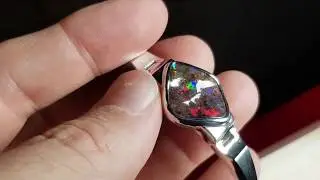 Real Opal Bracelet - Sparkly Rainbow Color -