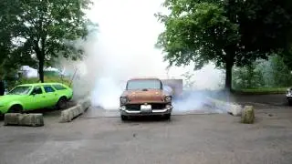 1957 Chevy Nomad burnout Fire ending.avi