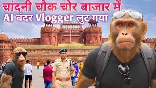 चोर बाज़ार में बंदर की जेब कट गई 😭💔 | भागा जेबकतरा, पीछे पड़ा व्लॉगर! 😂 | @KrishnaKeshavVFX