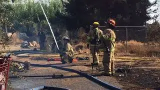 Fire destroys home in orchard off McHenry