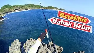 Mancing Popping di Pinggir Laut Ya Begini Jadinya Disambar Cendro Sak Guling