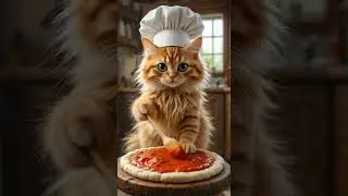 CAT COOKING PIZZA  #ai  #cat  #aiart  #cooking
