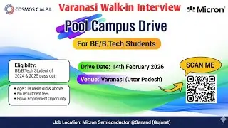 B.Tech Freshers  के लिए बड़ी खुशखबरी! Micron Pool Campus Drive in Varanasi 🎓