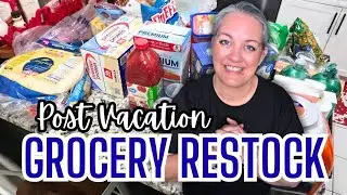 $300 GROCERY RESTOCK After Vacation | Walmart + BJ&rsquo;s Pickup 🛒🛍